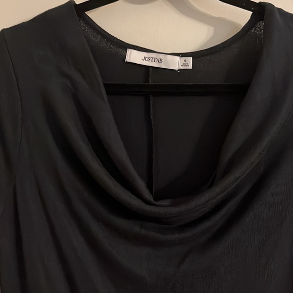 JustFab Black Sweater Dress - Picture 3 of 4